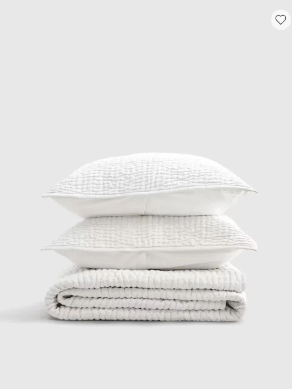 🤍 NWOT Quince European Linen Cotton Stitch Quilt King/Cal King White NWOT (2)